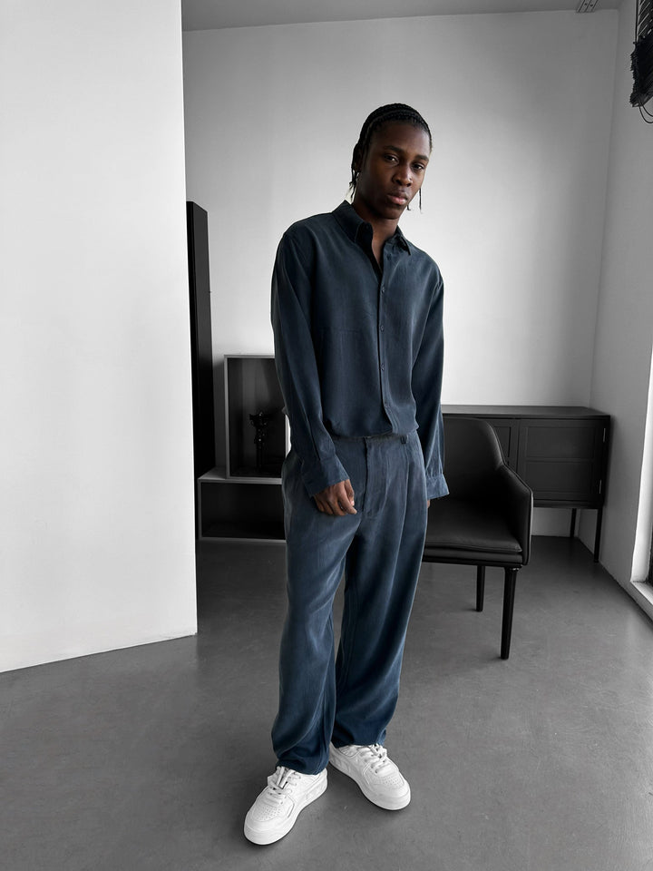 Koszula Oversize Tencel - Czarna
