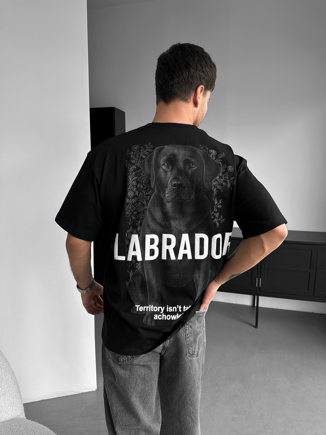 Koszulka Oversize Labrador - Czarna