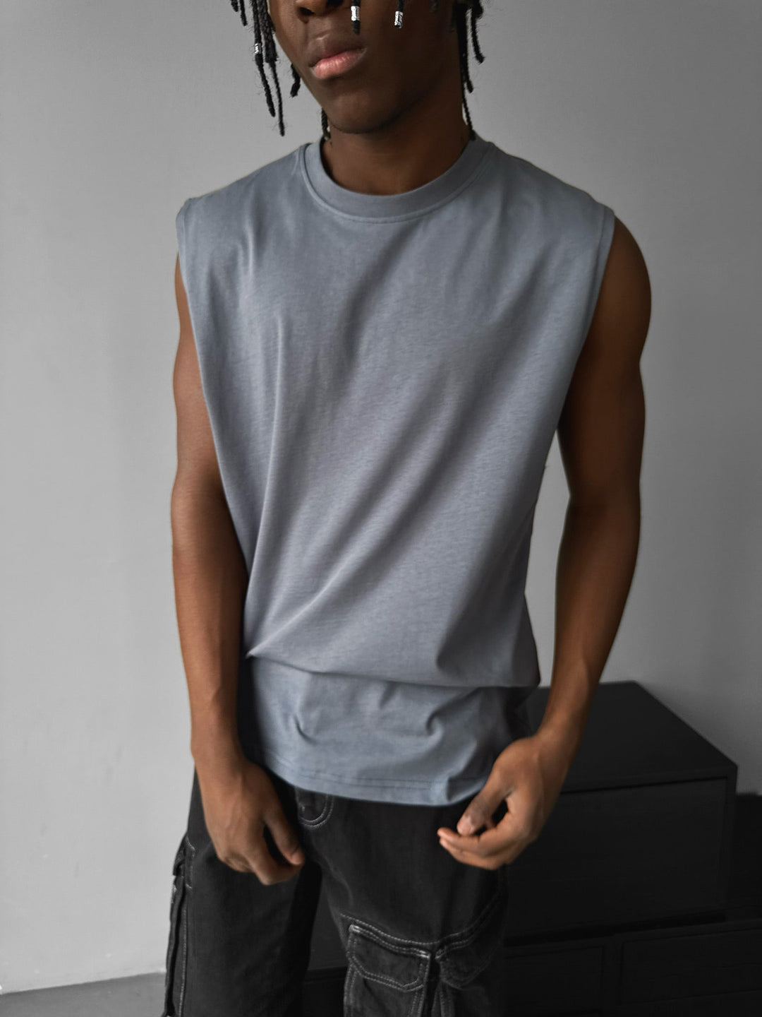 Oversize Basic Tanktop - Burzowa Pogoda