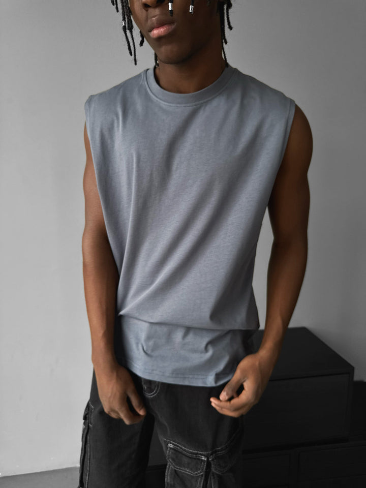 Oversize Basic Tanktop - Burzowa Pogoda