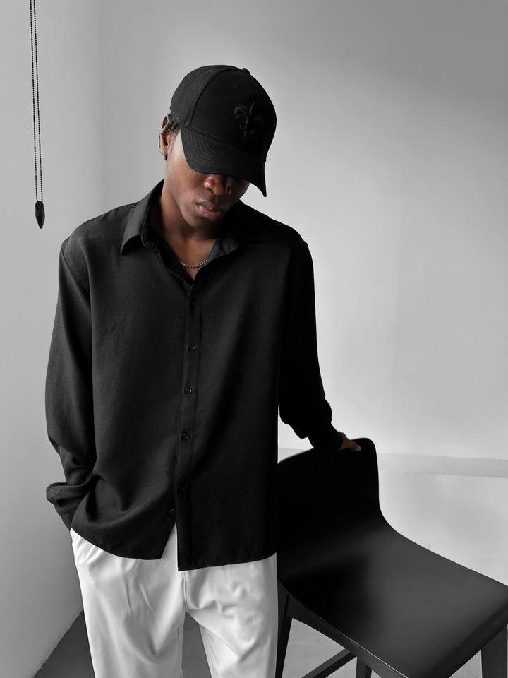 Koszula Oversize Oxford - Czarna