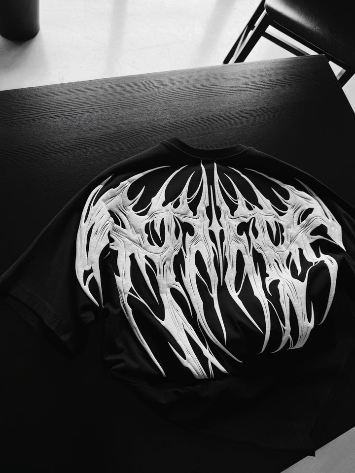 T-shirt Oversize Tribal - Czarny