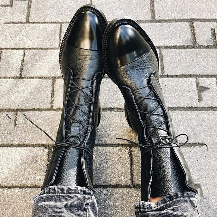 Elegancki sznurowane botki
