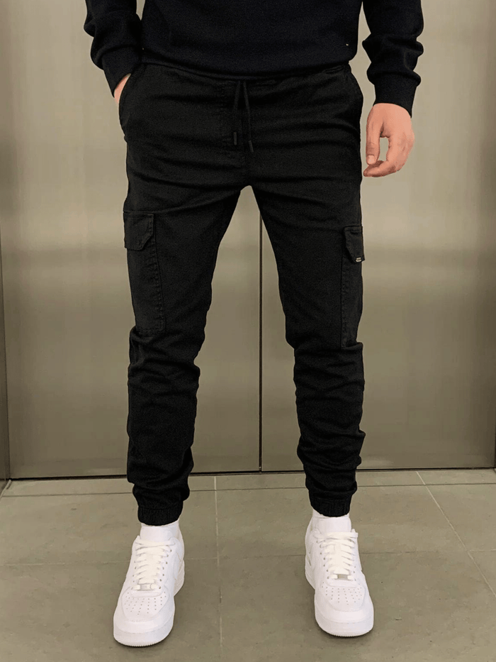 Smukły Tie-Waist spodnie cargo