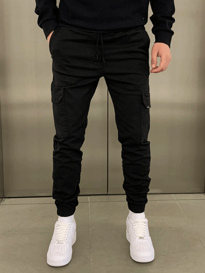Smukły Tie-Waist spodnie cargo