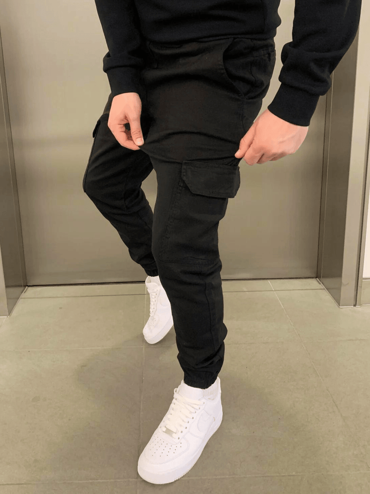 Smukły Tie-Waist spodnie cargo