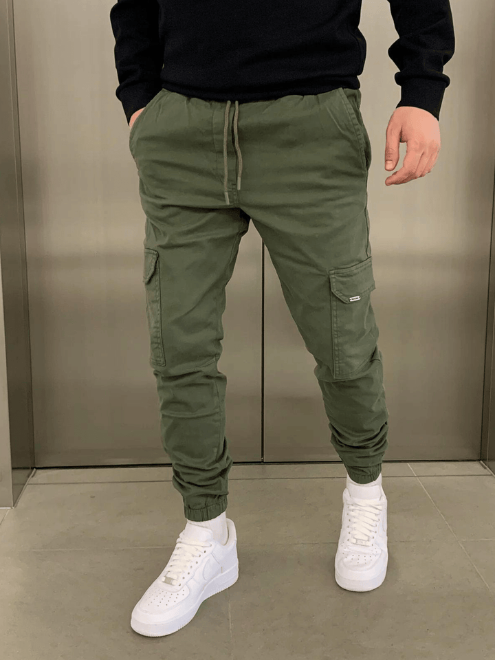 Smukły Tie-Waist spodnie cargo