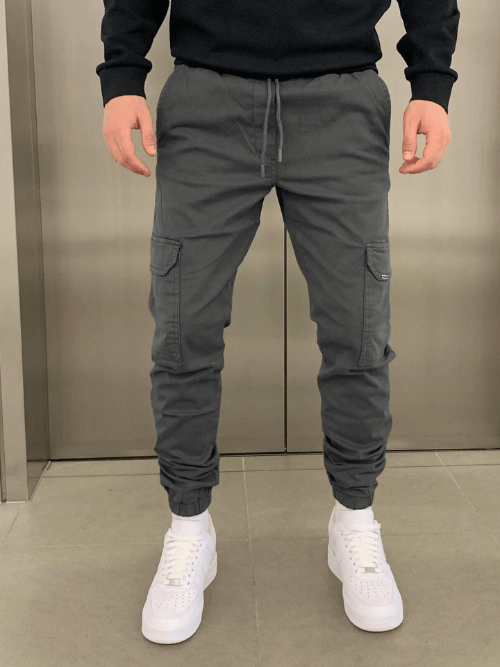 Smukły Tie-Waist spodnie cargo