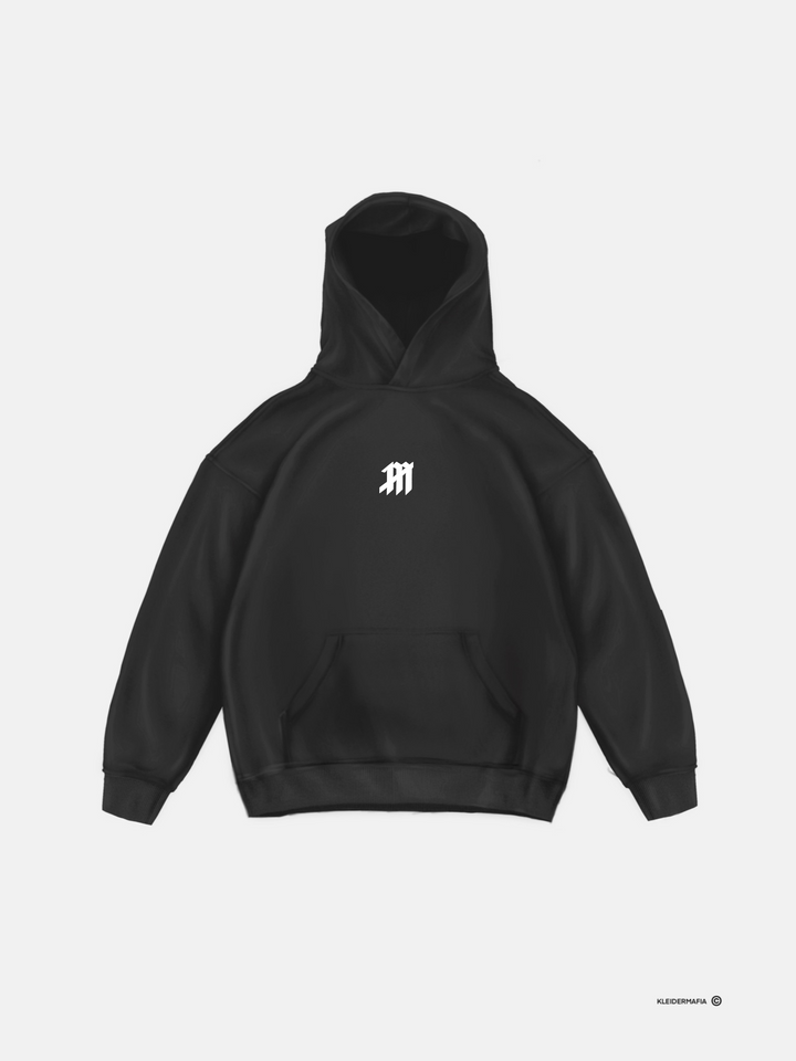 Oversize Hoodie z Myszką - Czarny i Biały