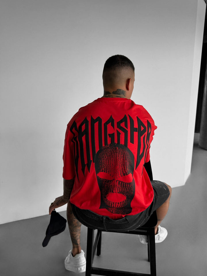 Koszulka Oversize Gangster - Czerwona