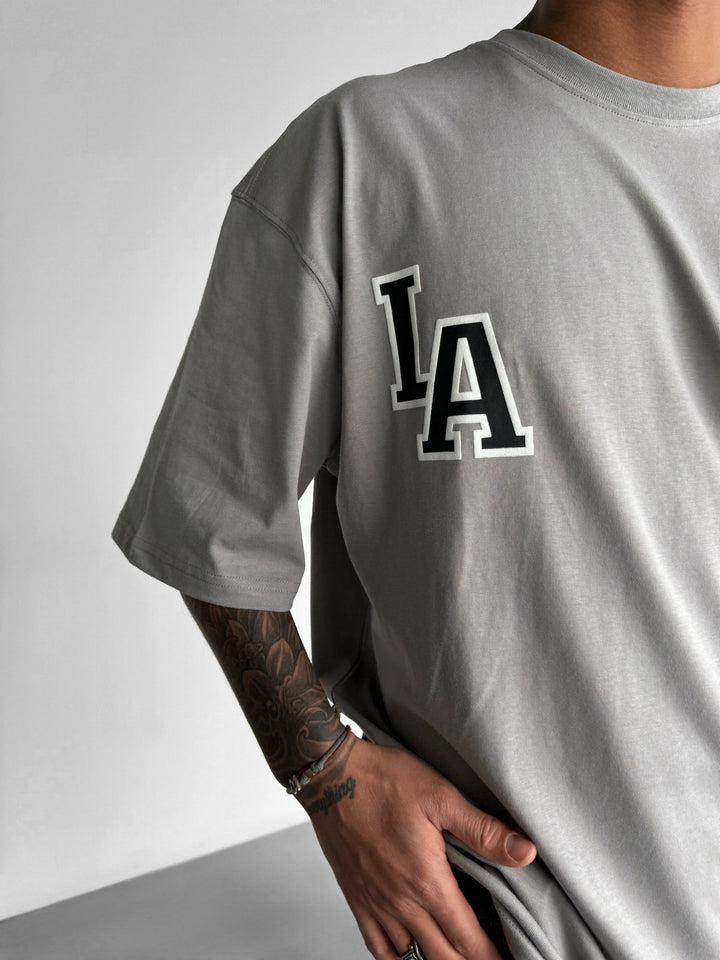 Oversize L.A T-shirt - Szary