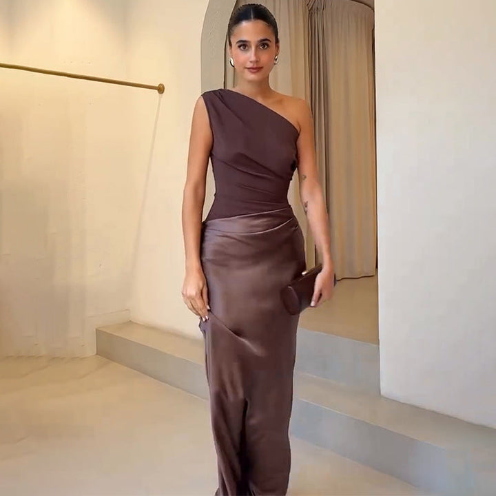 One-Shoulder sukienka maxi