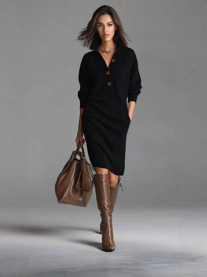 Swobodny Button-Up Jumper sukienka