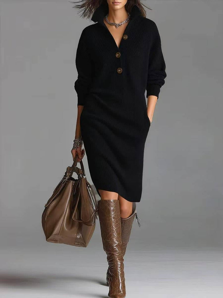 Swobodny Button-Up Jumper sukienka