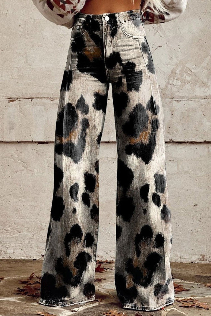 Klasyczny Multicolor boho elegancki spodnie