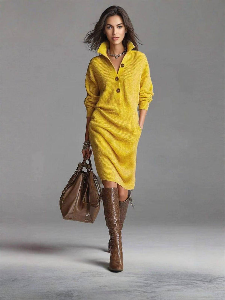Swobodny Button-Up Jumper sukienka