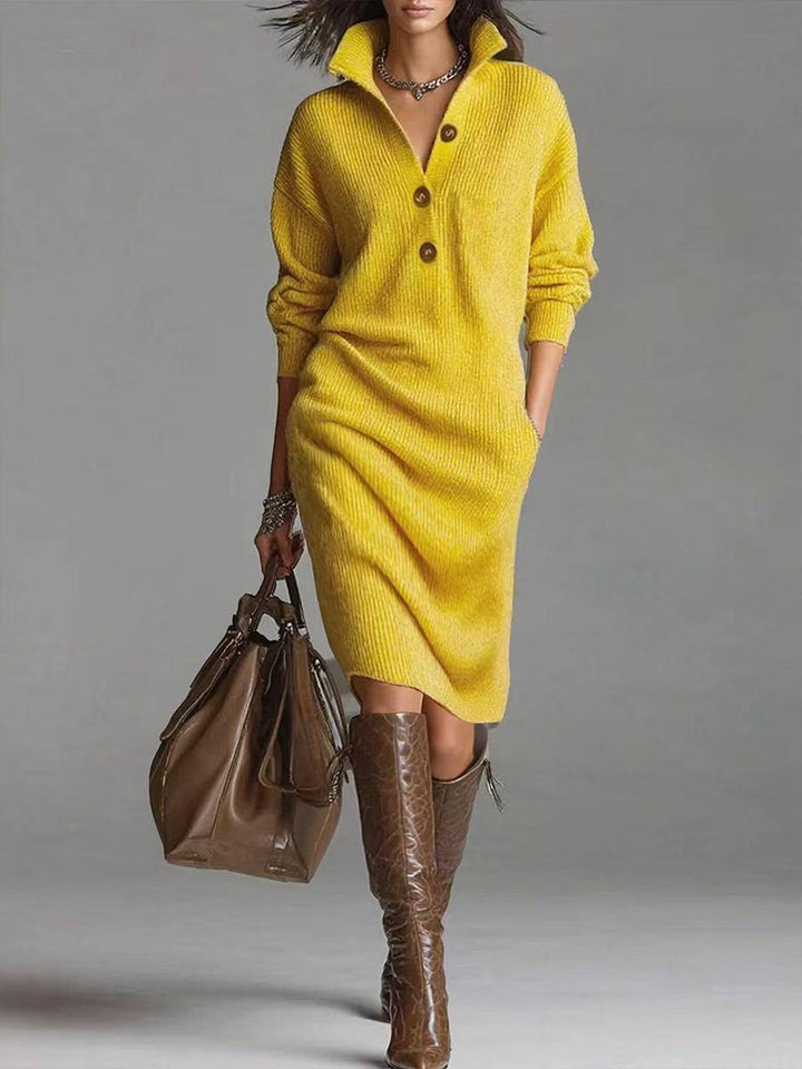 Swobodny Button-Up Jumper sukienka