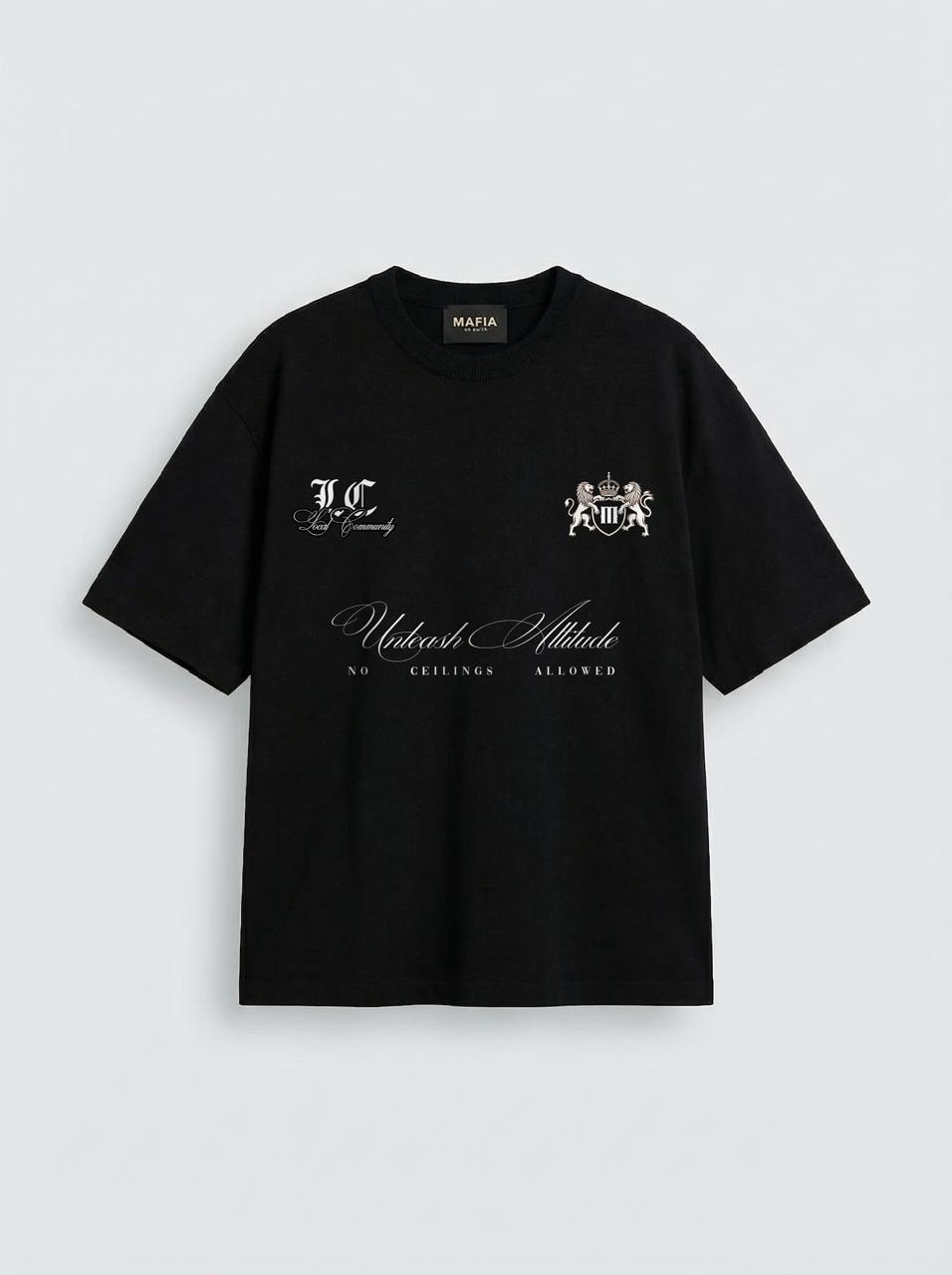 T-shirt Oversize Lokalny - Czarny