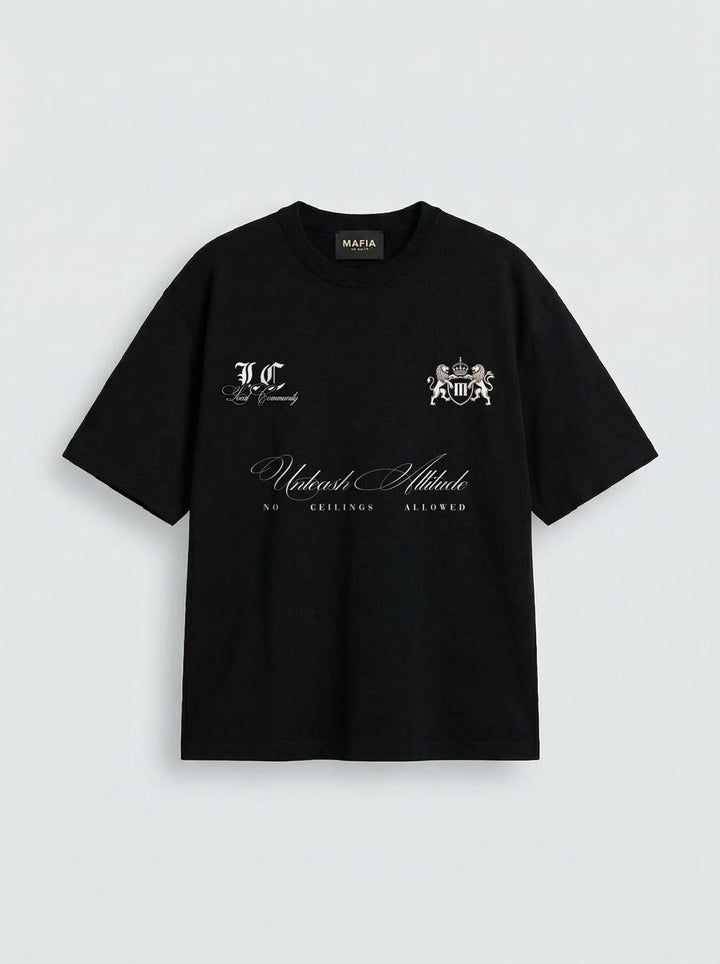 T-shirt Oversize Lokalny - Czarny
