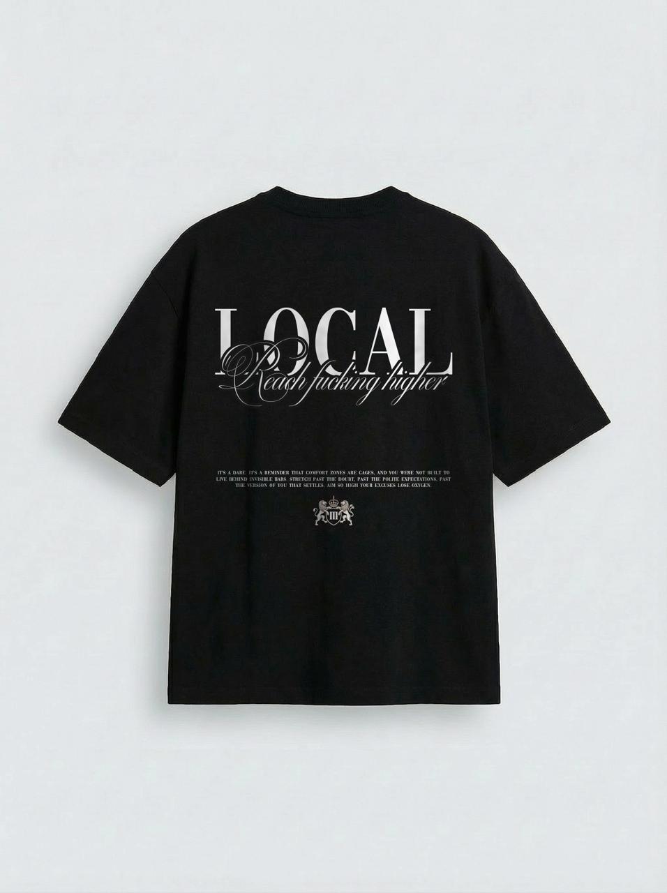 T-shirt Oversize Lokalny - Czarny