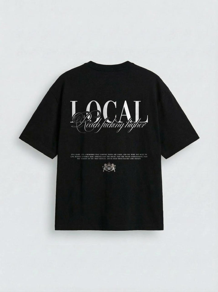T-shirt Oversize Lokalny - Czarny