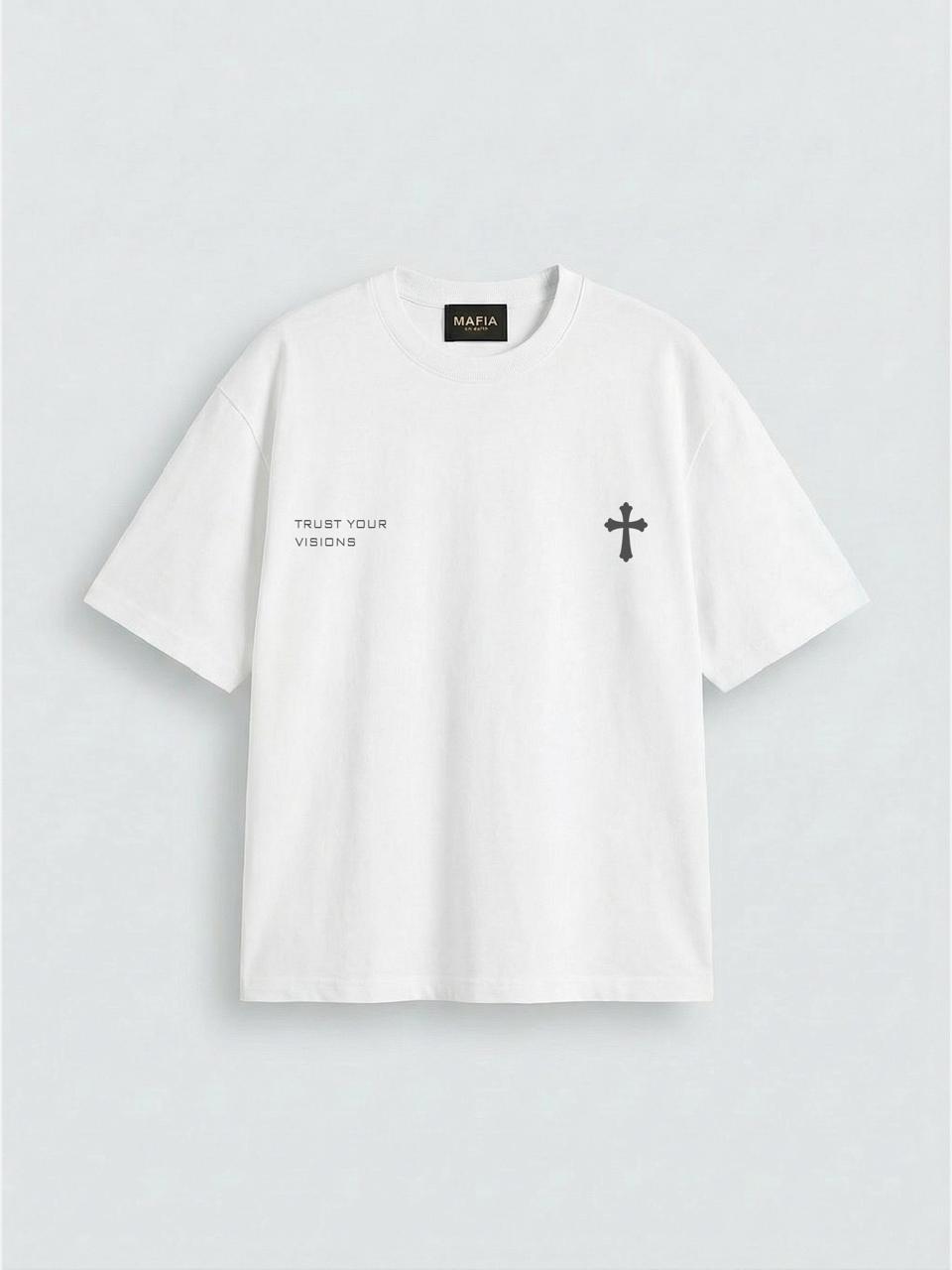 T-shirt Oversize Cross - Ecru