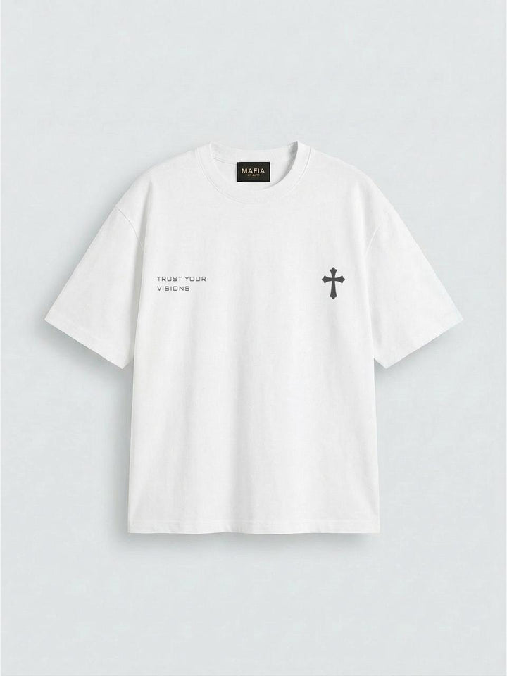 T-shirt Oversize Cross - Ecru