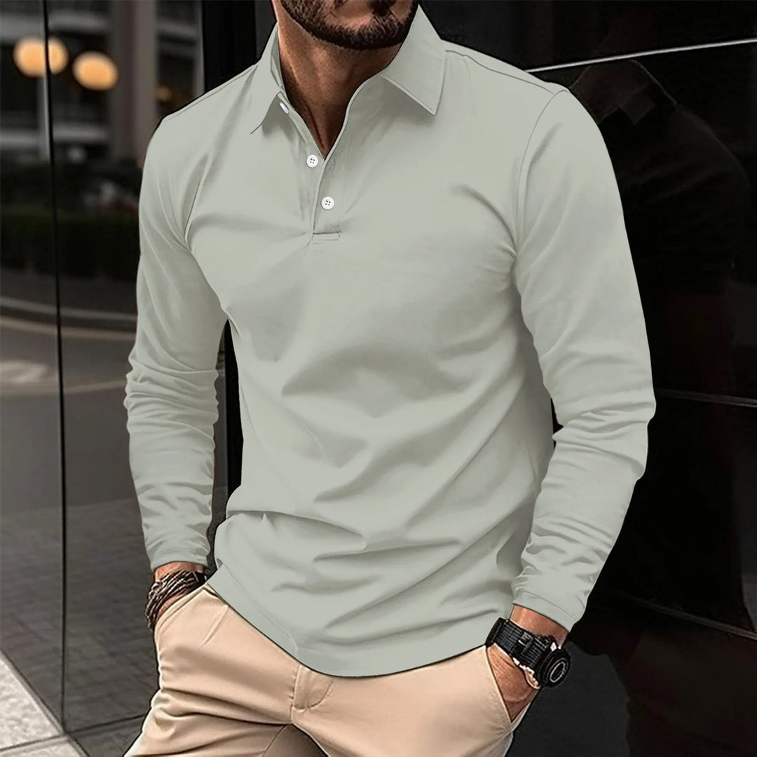 Praktyczny codzienny Long-Sleeved polo
