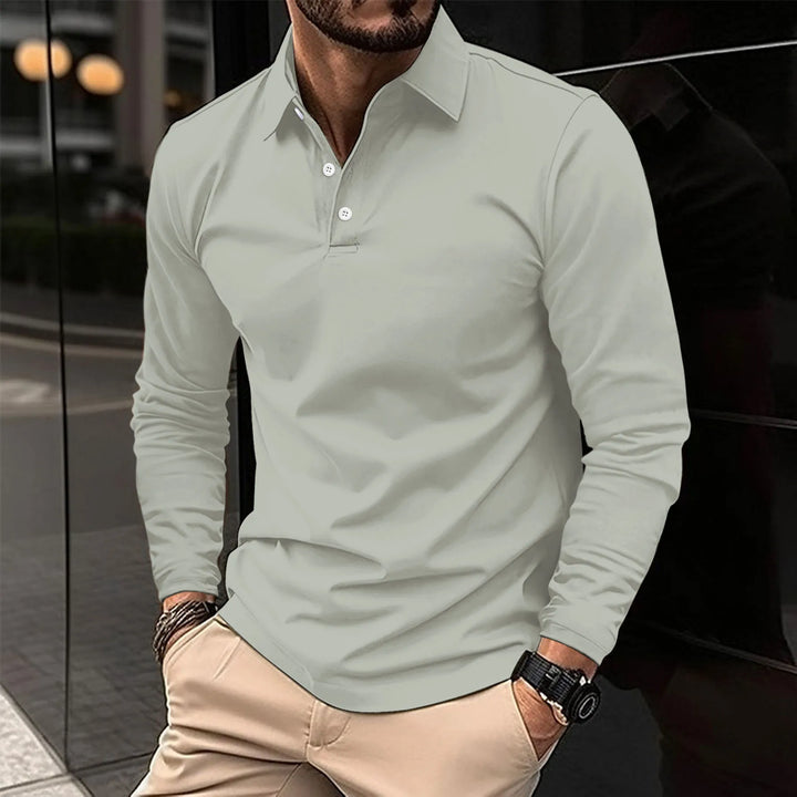Praktyczny codzienny Long-Sleeved polo