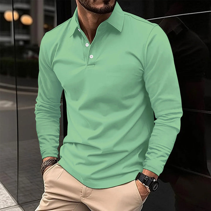 Praktyczny codzienny Long-Sleeved polo