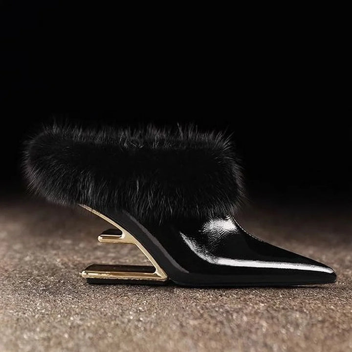 Elegancki Furry szpilki ze szpiczastym noskiem