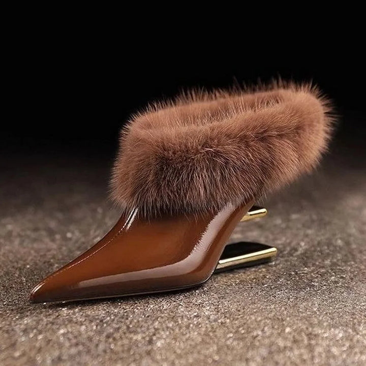 Elegancki Furry szpilki ze szpiczastym noskiem