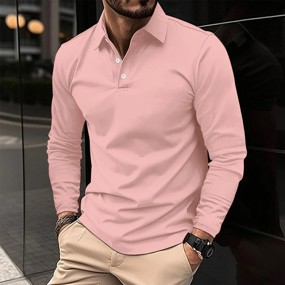 Praktyczny codzienny Long-Sleeved polo