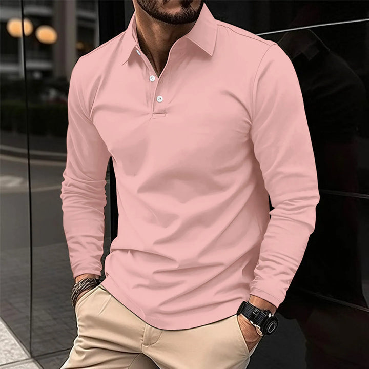 Praktyczny codzienny Long-Sleeved polo