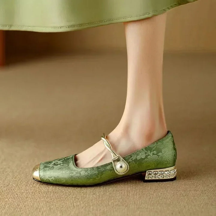 Vintage pleciony Pearl pasek buty