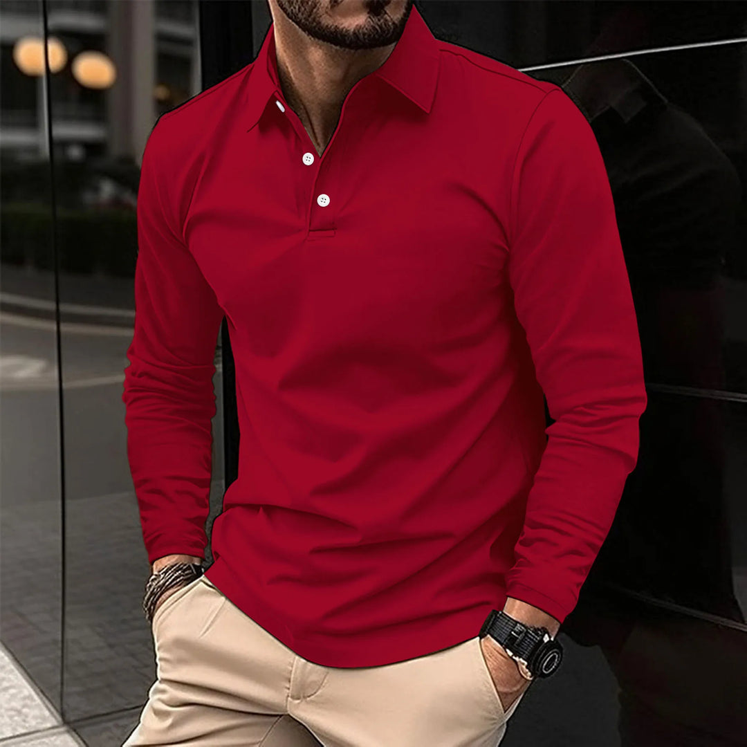 Praktyczny codzienny Long-Sleeved polo