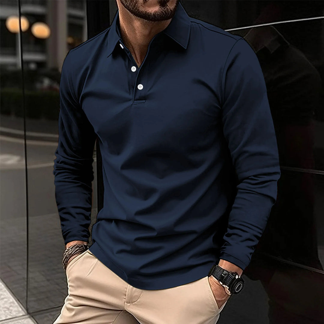 Praktyczny codzienny Long-Sleeved polo