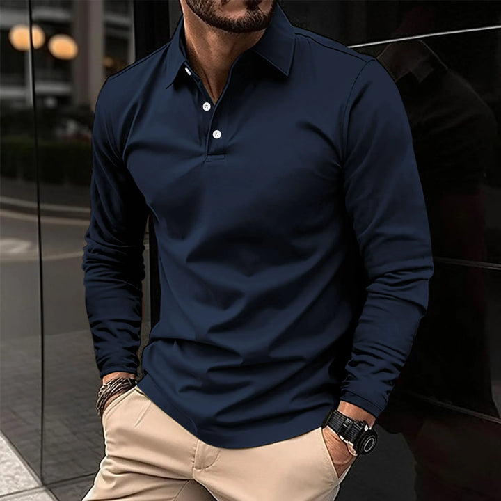 Praktyczny codzienny Long-Sleeved polo