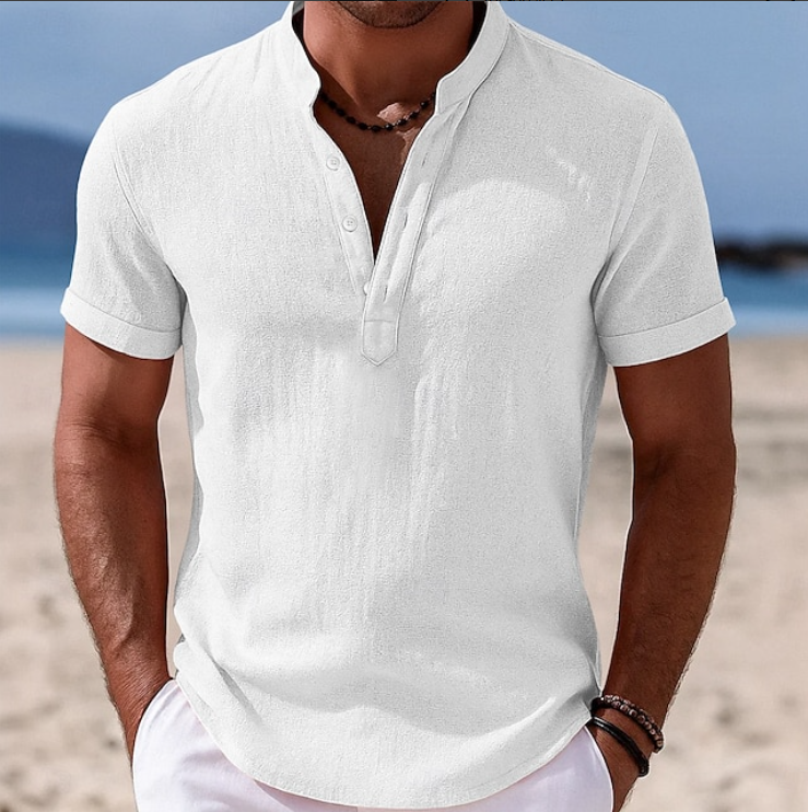 Letni Button-Up koszula z krótkim rękawem