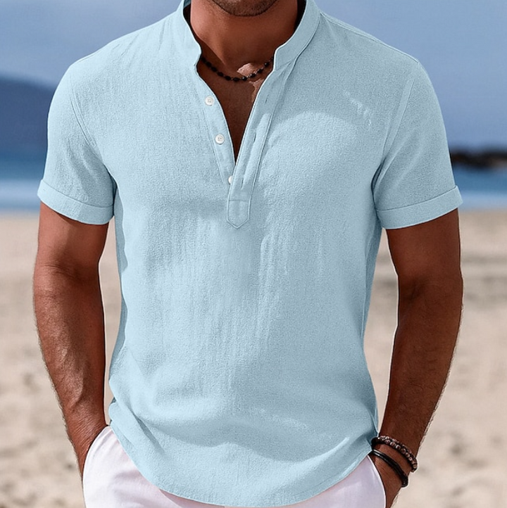 Letni Button-Up koszula z krótkim rękawem