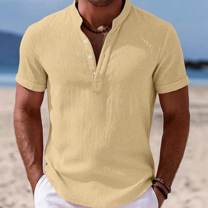 Letni Button-Up koszula z krótkim rękawem
