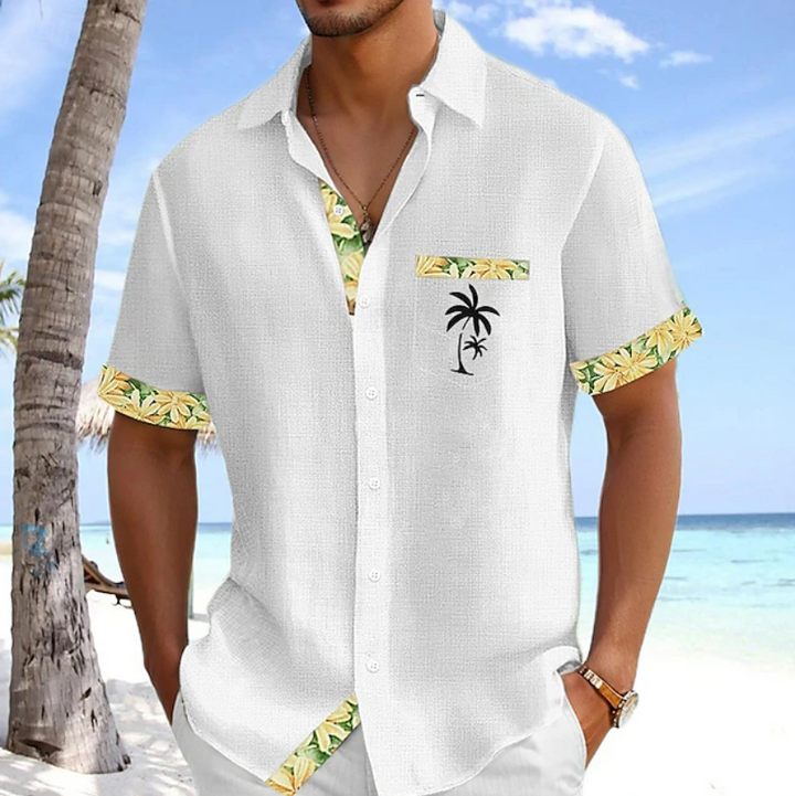 Tropical swobodny guzik koszula