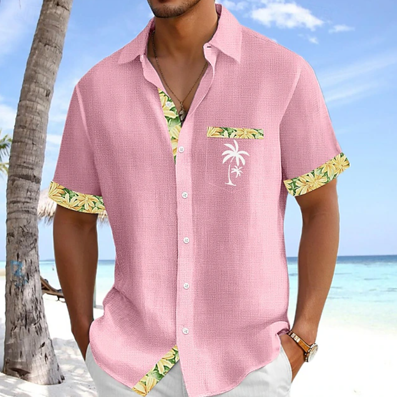 Tropical swobodny guzik koszula