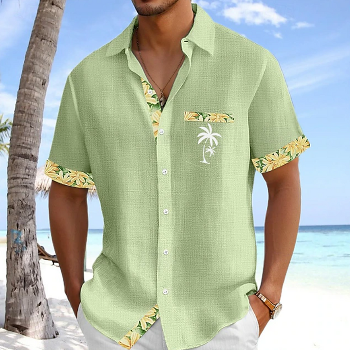Tropical swobodny guzik koszula
