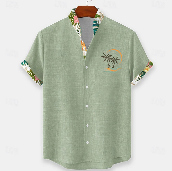 Palm Embroidery koszula z krótkim rękawem