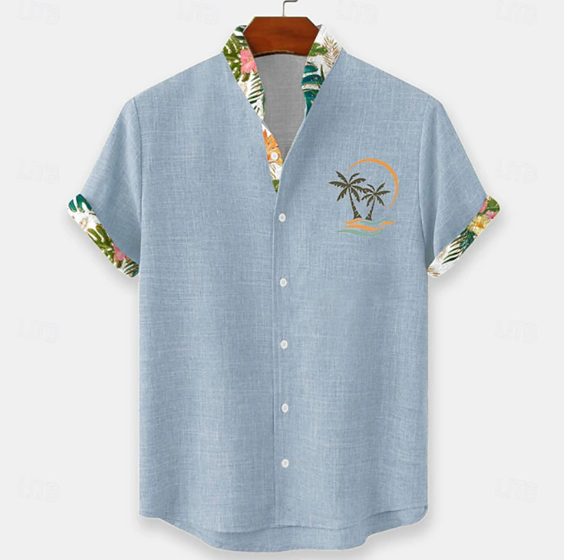 Palm Embroidery koszula z krótkim rękawem