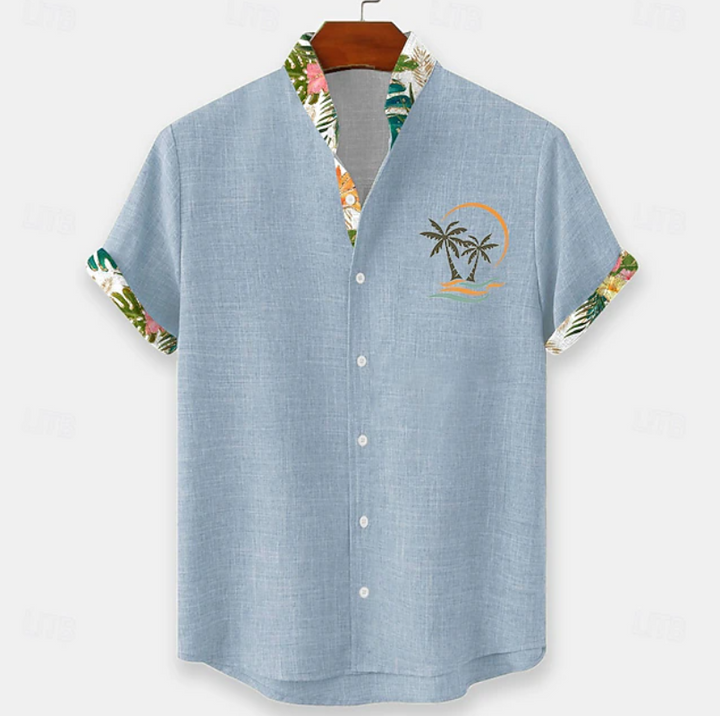 Palm Embroidery koszula z krótkim rękawem