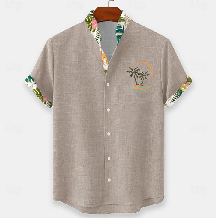 Palm Embroidery koszula z krótkim rękawem