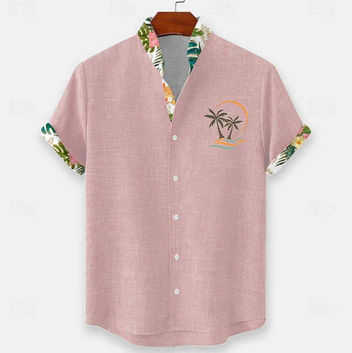Palm Embroidery koszula z krótkim rękawem