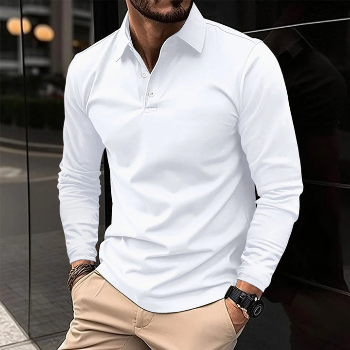 Praktyczny codzienny Long-Sleeved polo